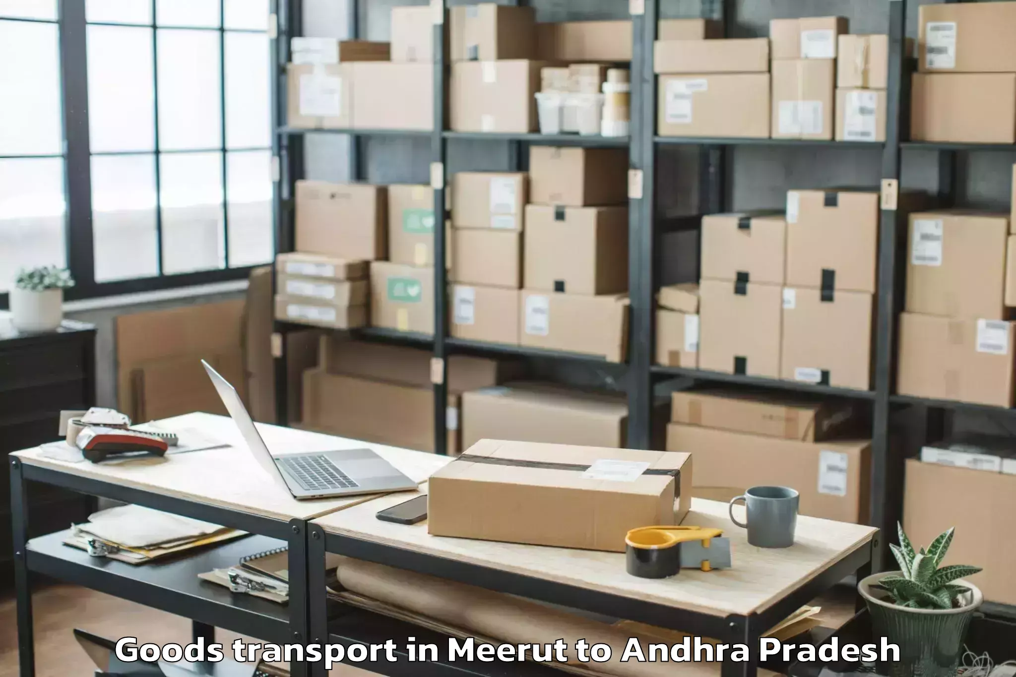 Efficient Meerut to Vadlamudi Goods Transport